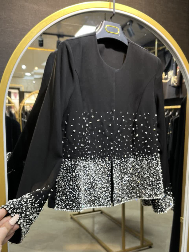 کراپ کت زنانه مجلسی مدل دون پاش