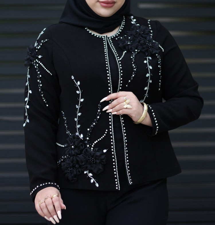 کراپ کت زنانه مجلسی مدل هلما