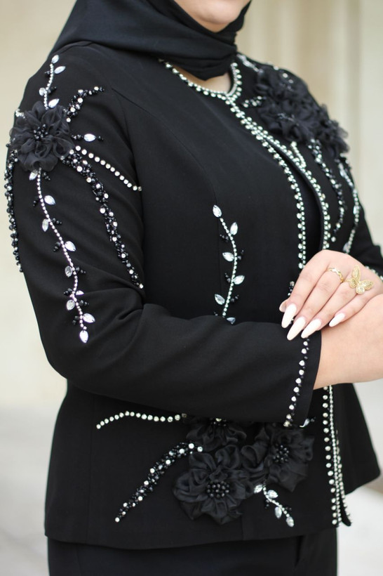 کراپ کت زنانه مجلسی مدل هلما