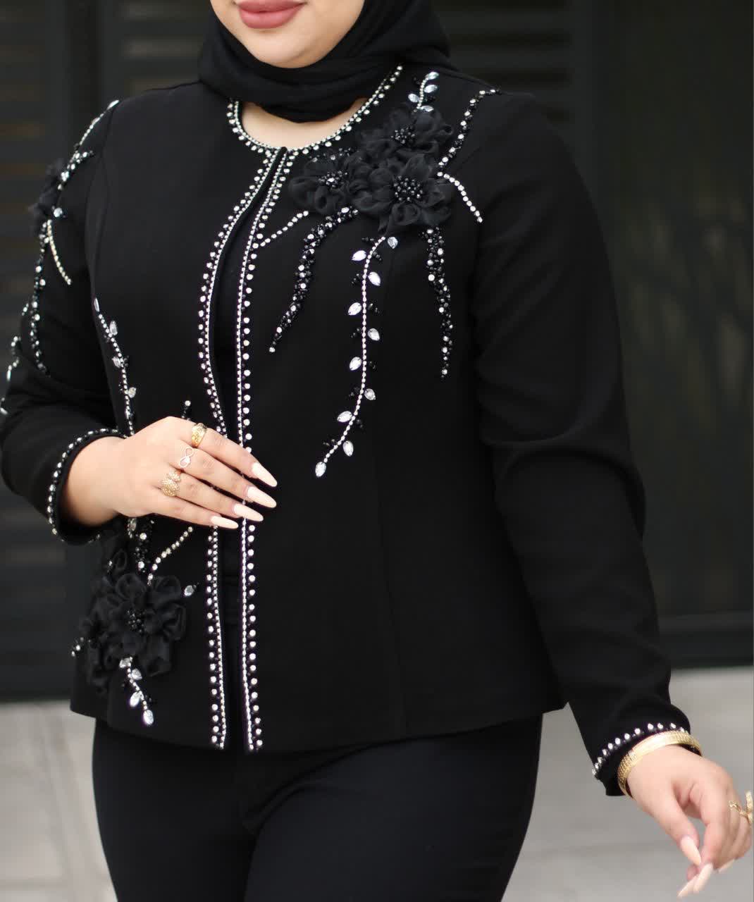 کراپ کت زنانه مجلسی مدل هلما