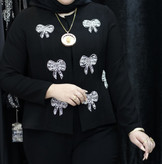 کراپ کت زنانه مجلسی مدل پاپیون