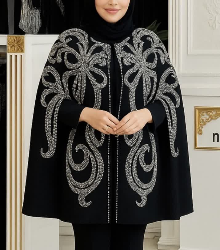 پانچ زنانه مجلسی جواهر دوزی مدل یاقوت