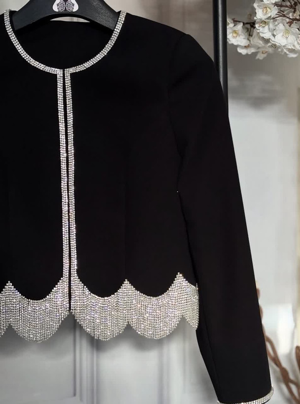 کراپ کت مجلسی زنانه مدل هلال