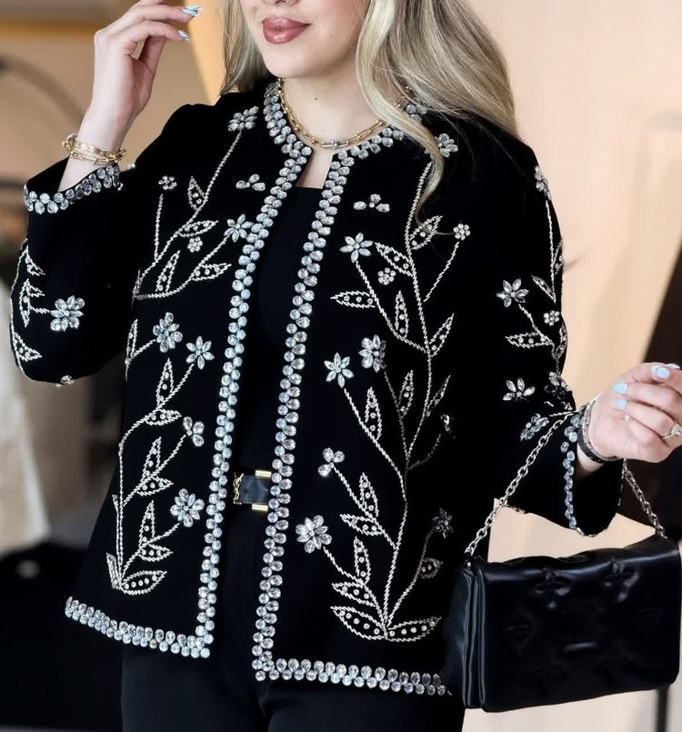 کراپ کت مجلسی زنانه مدل شاهانه