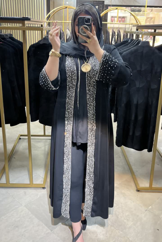 عبای مجلسی زنانه سنگ دوزی مدل دون پاش