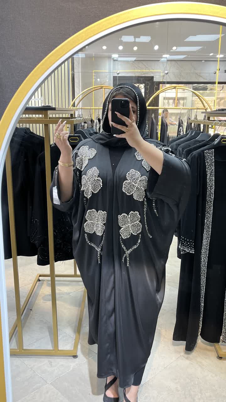 عبای مجلسی زنانه مدل 6 گل