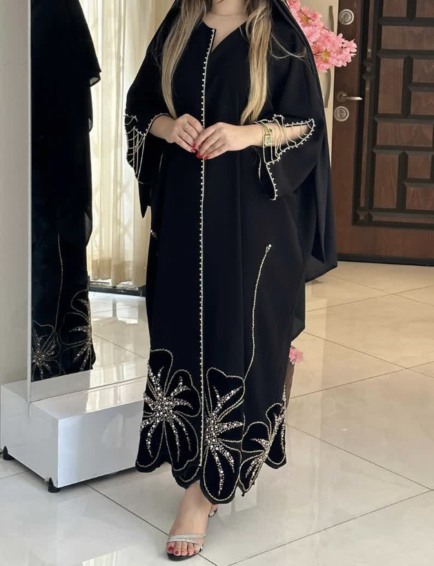 عبای مجلسی زنانه مدل گل درست vip