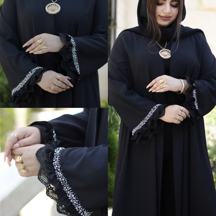 مانتو عبایی زنانه مدل آستین گیپور