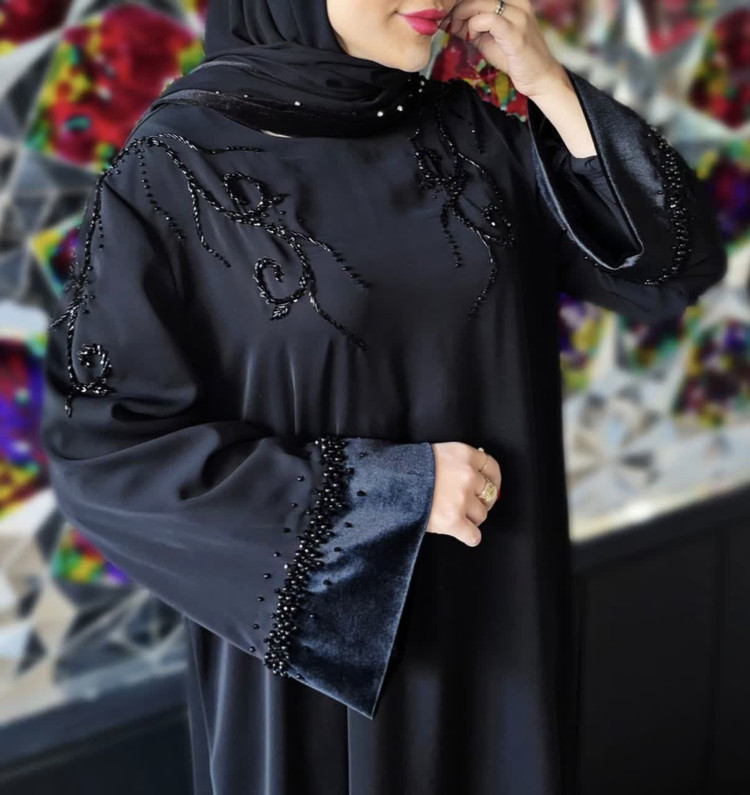 مانتو عبایی زنانه مجلسی مدل گیسو